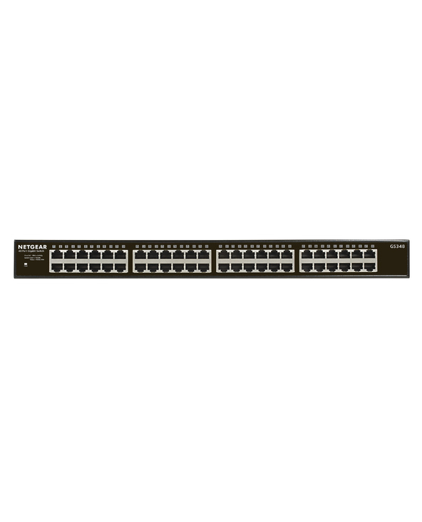 NETGEAR GS348 Non-géré Gigabit Ethernet (10/100/1000) 1U Noir