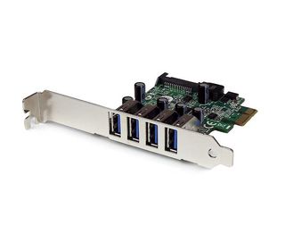 StarTech.com Carte contrôleur PCI Express à 4 ports USB 3.0 SuperSpeed - Adaptateur PCIe avec UASP et alimentation SATA