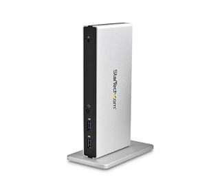 StarTech.com Station d'Accueil USB 3.0 pour Deux Écrans avec Adaptateurs DVI vers VGA et HDMI, 5x USB 3.0 et Audio - Station d'A