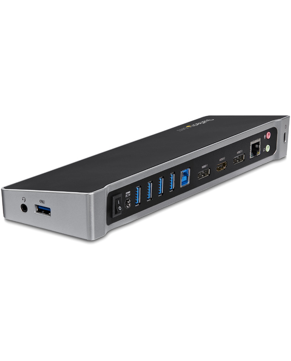 StarTech.com Station d'Accueil USB 3.0 à 3 Écrans avec 2x 4K DisplayPort et HDMI - Hub USB-A à 5 Ports (1x Fast-Charge), Audio 3