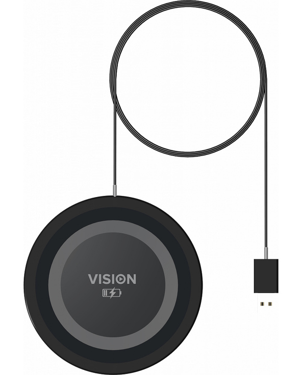 Vision TC-QI chargeur d'appareils mobiles Smartphone Noir, Gris CC Charge rapide Intérieure