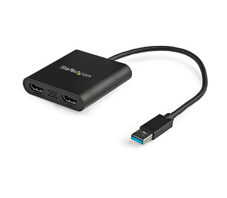 StarTech.com Adaptateur USB 3.0 vers Dual HDMI - 2x1080p / 1x4K 30Hz - Carte Graphique/Vidéo Externe - Adaptateur d'Affichage Do
