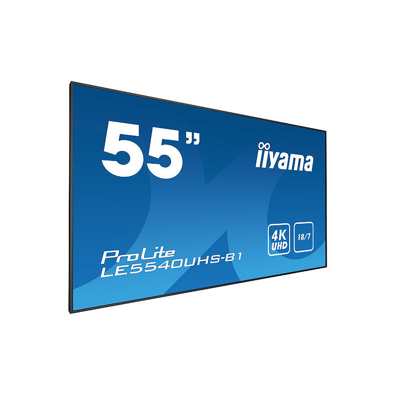 iiyama LE5540UHS-B1 affichage de messages 138,7 cm (54.6") LED 350 cd/m² 4K Ultra HD Noir Android 18/7