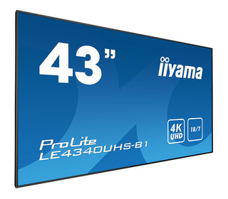 iiyama LE4340UHS-B1 affichage de messages 108 cm (42.5") LED 350 cd/m² 4K Ultra HD Noir Android 18/7