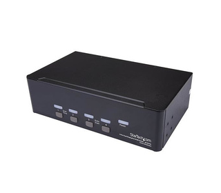 StarTech.com Switch KVM double affichage DisplayPort 4K 60 Hz à 4 ports avec hub USB 2.0 intégré