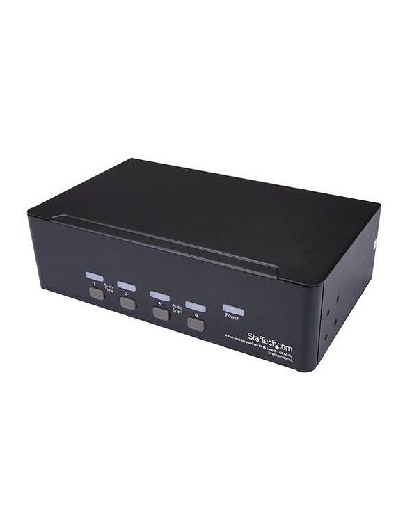 StarTech.com Switch KVM double affichage DisplayPort 4K 60 Hz à 4 ports avec hub USB 2.0 intégré