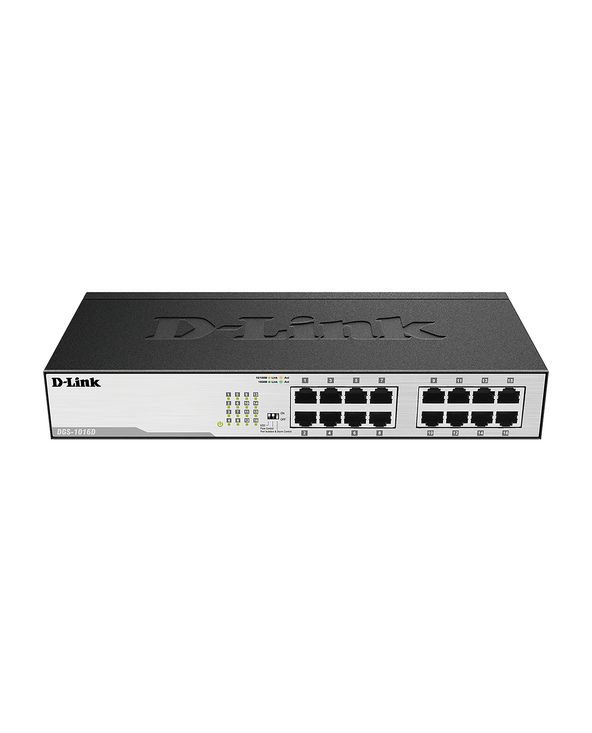 D-Link DGS-1016D commutateur réseau Non-géré Gigabit Ethernet (10/100/1000) 1U Noir, Argent