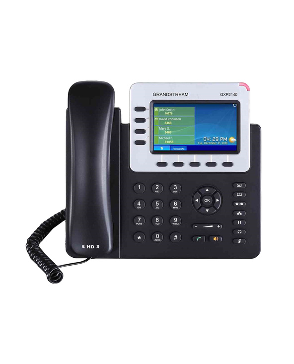 Grandstream Networks GXP2140 téléphone fixe Noir 4 lignes LCD