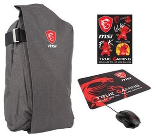 MSI GE/GS Gaming Xmas Pack 2017 Sac à dos Gris