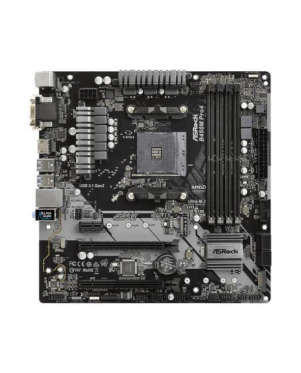 Asrock B450M Pro4 AMD B450 Emplacement AM4 micro ATX