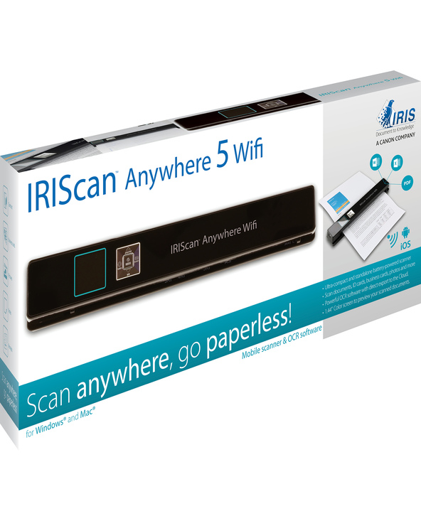 I.R.I.S. IRIScan Anywhere 5 Wi-Fi Scanner ADF 1200 x 1200 DPI A4 Noir