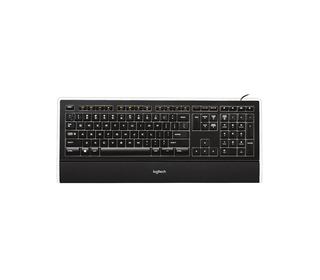 Logitech Illuminated Keyboard k740 clavier USB AZERTY Français Noir