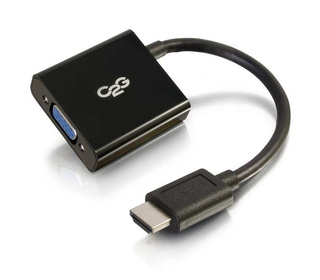 C2G 80500 câble vidéo et adaptateur 0,2 m HDMI VGA (D-Sub) Noir