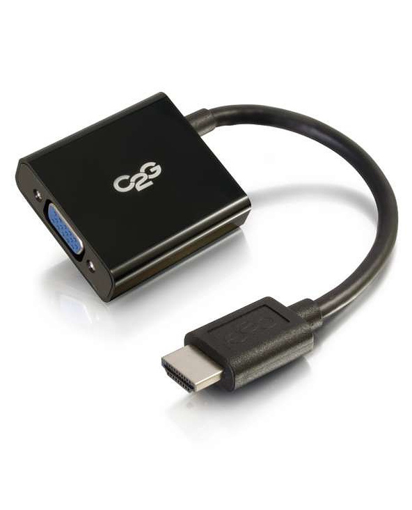 C2G 80500 câble vidéo et adaptateur 0,2 m HDMI VGA (D-Sub) Noir