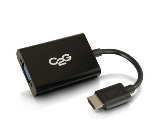 C2G 80501 câble vidéo et adaptateur 0,2 m HDMI VGA (D-Sub) Noir