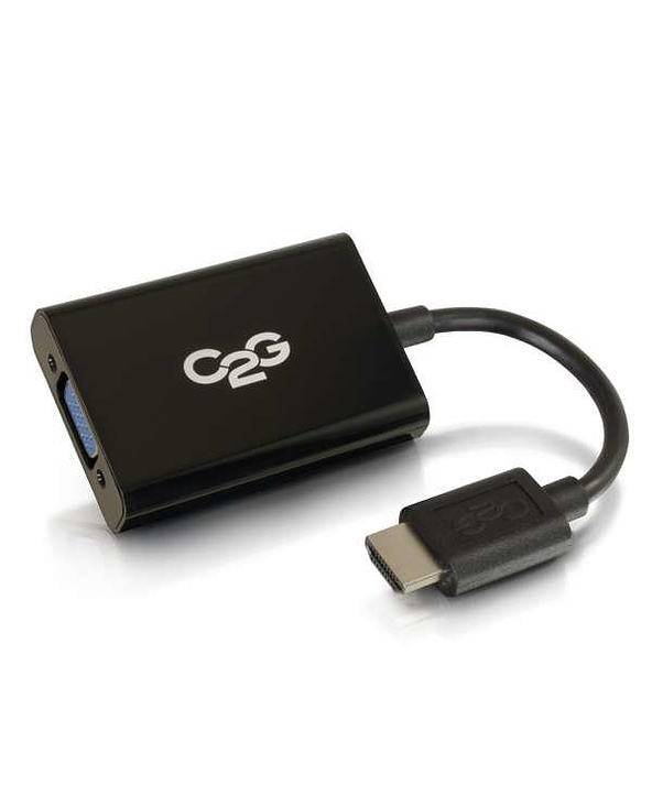 C2G 80501 câble vidéo et adaptateur 0,2 m HDMI VGA (D-Sub) Noir