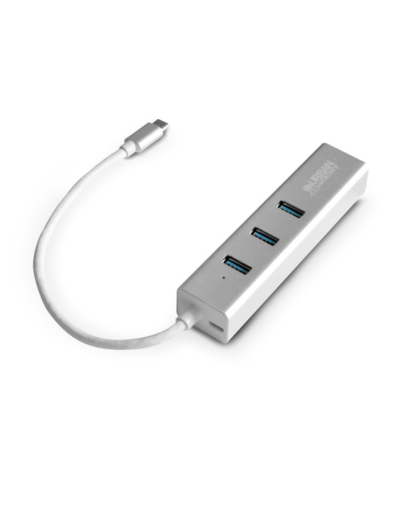 Urban Factory TCM02UF station d'accueil USB 3.2 Gen 1 (3.1 Gen 1) Type-C Argent