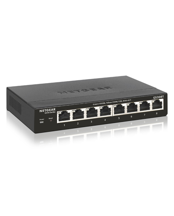 NETGEAR GS308T Géré L2 Gigabit Ethernet (10/100/1000) Noir