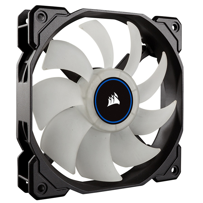 Corsair Air CO-9050083-WW système de refroidissement d’ordinateur Boitier PC Ventilateur 12 cm Noir, Blanc