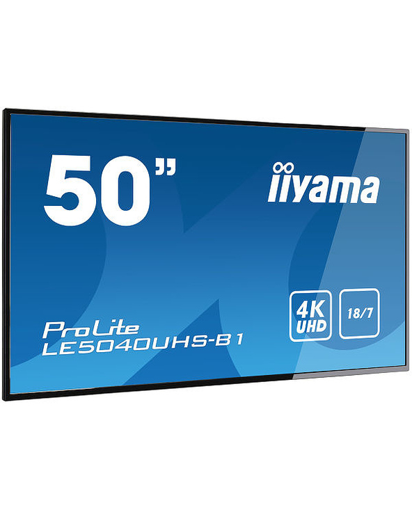 iiyama LE5040UHS-B1 affichage de messages Écran plat de signalisation numérique 127 cm (50") LED 350 cd/m² 4K Ultra HD Noir 18/7