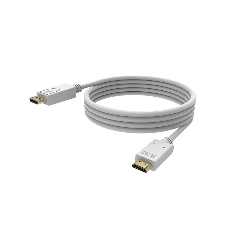 Vision TC 1MDPHDMI4K câble vidéo et adaptateur 1 m DisplayPort HDMI Type A (Standard) Blanc