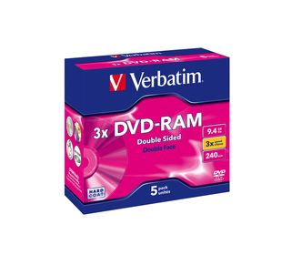 Verbatim 43493 DVD vierge 9,4 Go DVD-RAM 5 pièce(s)