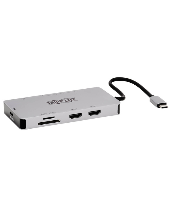Tripp Lite U442-DOCK8G-GG station d'accueil Avec fil USB 3.2 Gen 1 (3.1 Gen 1) Type-C Noir, Gris