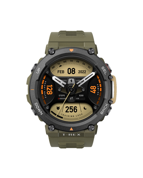 Amazfit T-Rex 2 3,53 cm (1.39") AMOLED 47 mm Numérique 454 x 454 pixels Écran tactile Noir, Vert GPS (satellite)