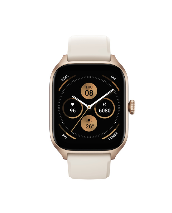 Amazfit GTS 4 4,45 cm (1.75") AMOLED 43 mm Numérique 390 x 450 pixels Écran tactile Blanc GPS (satellite)