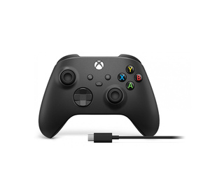 Microsoft Xbox Wireless Controller + USB-C Cable Noir Bluetooth/USB Manette de jeu Analogique/Numérique PC, Xbox One, Xbox Serie