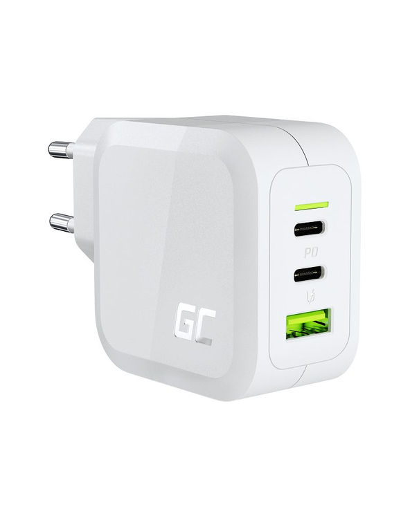 Green Cell CHARGC08W chargeur d'appareils mobiles Écouteurs, Netbook, Smartphone, Tablette Blanc Secteur Charge rapide Intérieur