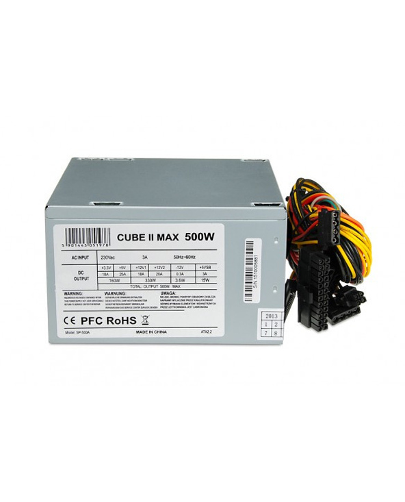 iBox CUBE II unité d'alimentation d'énergie 500 W 20+4 pin ATX ATX Argent