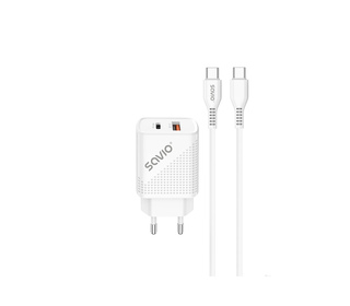 Savio LA-05 chargeur d'appareils mobiles Smartphone Blanc Secteur Charge rapide Intérieure