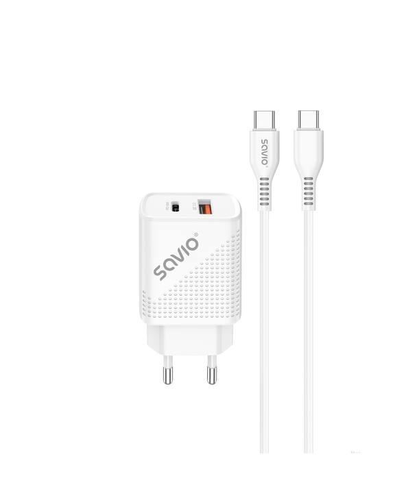 Savio LA-05 chargeur d'appareils mobiles Smartphone Blanc Secteur Charge rapide Intérieure
