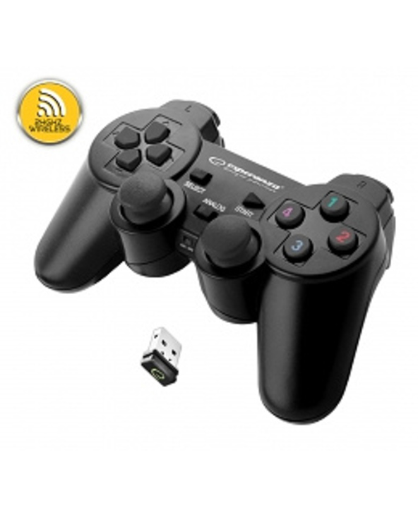 Esperanza EGG108K accessoire de jeux vidéo Noir USB 2.0 Manette de jeu Analogique/Numérique PC, Playstation 3