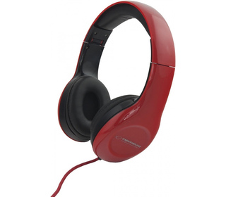 Esperanza EH138R écouteur/casque Écouteurs Avec fil Arceau Musique Noir, Rouge