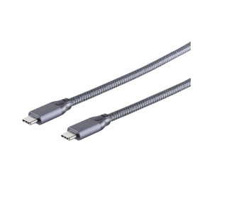 S-Conn 13-47030 câble USB 2 m USB 3.2 Gen 2x2 USB C Gris