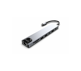 Inca ITPC-7T hub & concentrateur USB Type-C 1000 Mbit/s Aluminium
