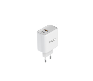 Savio LA-06 USB Type A & C Quick Charge Power Delivery 3.0 Indoor Tablette, téléphone Blanc Secteur Charge rapide Intérieure