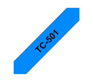 Brother TC-501 ruban d'étiquette Noir sur bleu