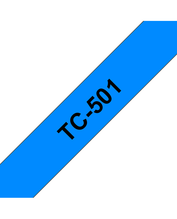 Brother TC-501 ruban d'étiquette Noir sur bleu