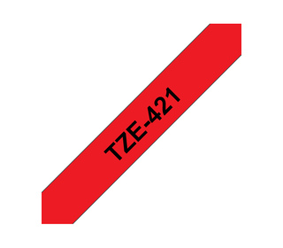 Brother TZE-421 ruban d'étiquette Noir sur rouge