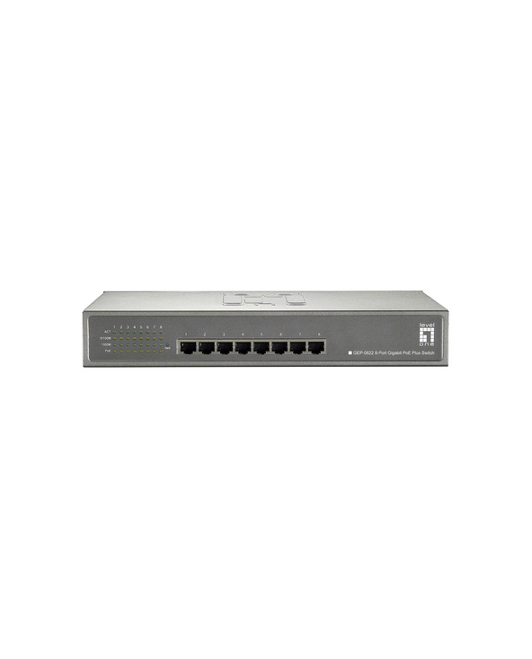 LevelOne GEP-0822 commutateur réseau Gigabit Ethernet (10/100/1000) Connexion Ethernet, supportant l'alimentation via ce port (P