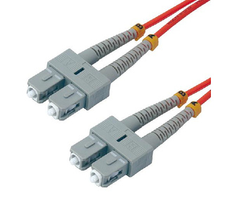 MCL SC/SC InfiniBand/fibre optic cable 1 m OM2 Gris, Rouge