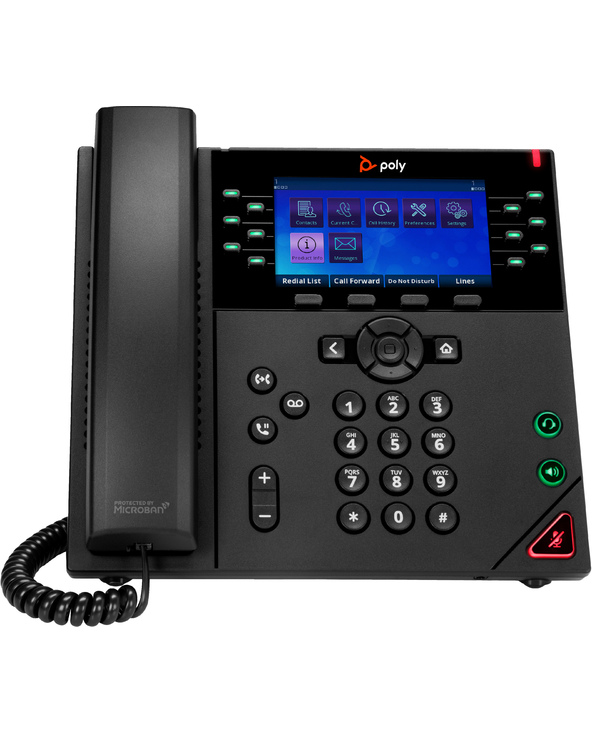 POLY Téléphone IP OBi VVX 450 à 12 lignes et compatible PoE