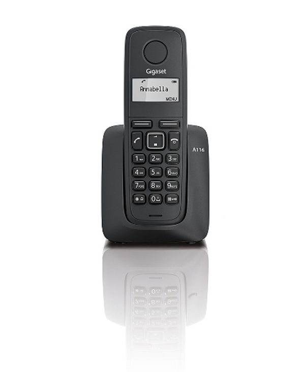 Gigaset A116 Téléphone DECT Identification de l'appelant Noir