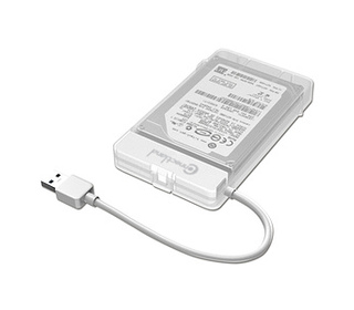 Connectland BE-USB3-322-WH Boîtier de disques de stockage Boîtier disque dur/SSD Blanc 2.5/3.5"