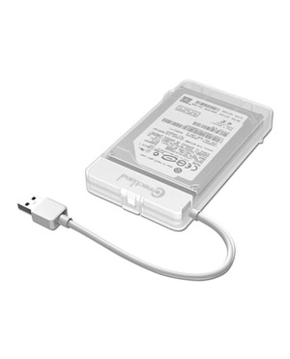 Connectland BE-USB3-322-WH Boîtier de disques de stockage Boîtier disque dur/SSD Blanc 2.5/3.5"