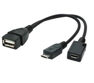 Gembird A-OTG-AFBM-04 câble USB 0,15 m Micro-USB B USB A Noir