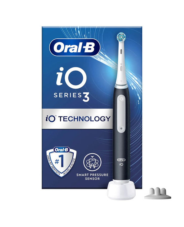 Oral-B iO 3 Matte Adulte Brosse à dents vibrante Noir, Blanc